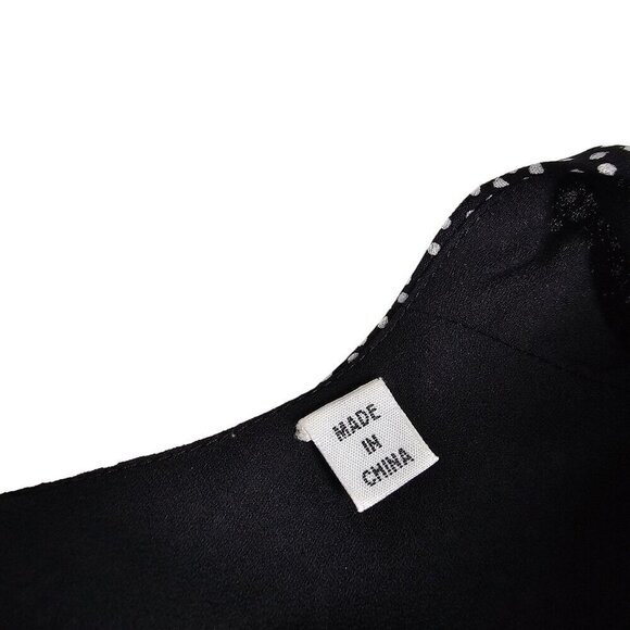 ALC Deep V-Neck Silk Polka Dot Viera Mini Dress Ruffled Flutter Sleeve Women's 2 - Picture 10 of 16